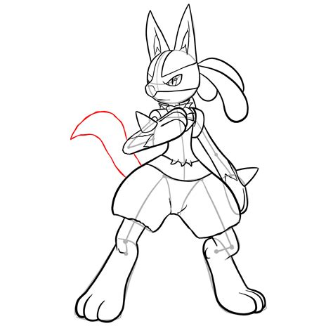 lucario drawing easy|How to draw Lucario (SSBU) .